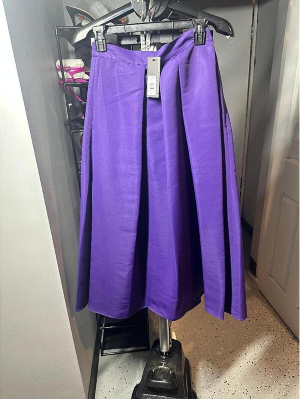 Sachin & Babi Purple Full Midi Skirt Size 0 NWT - Picture 2 of 3
